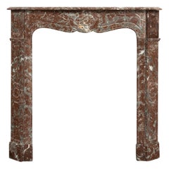 Antique Fireplace in Red Marble