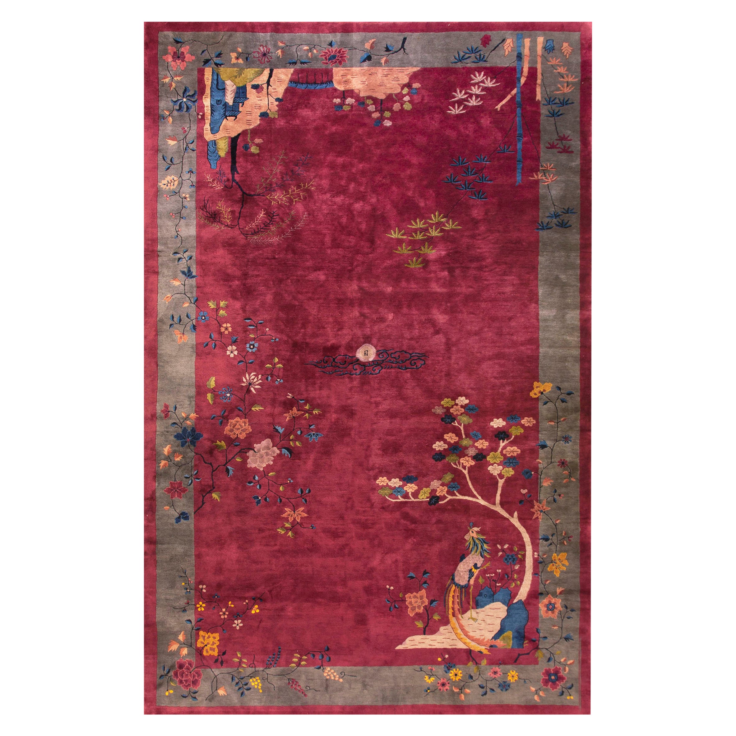 1920s Chinese Art Deco Carpet  ( 10' x 17'2"  - 305 x 523 ) For Sale