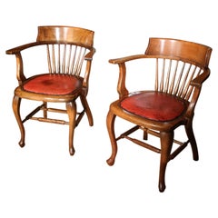 Antique Set of 2 Office Chairs
