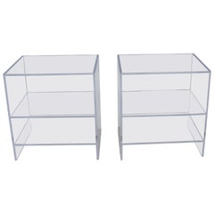 Pair of Lucite End Tables by Iconic Snob Galeries