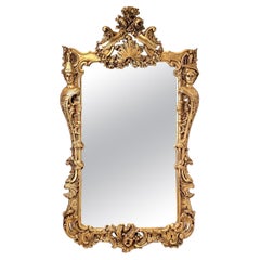 Large Ornate Gilt Walnut Renaissance Revival Mirror