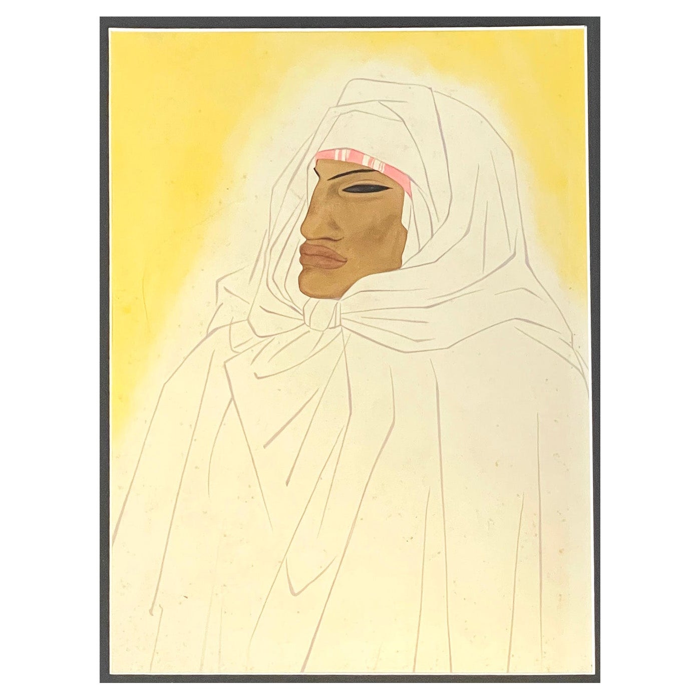 ""Bedouin", auffälliges Art-Déco-Gemälde von Stahlhut, Künstler aus der New Yorker Weltausstellung