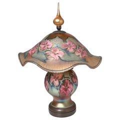 Charles Lotton Multi-Floral Glass Table Lamp