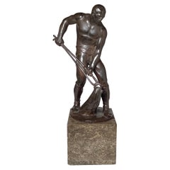 German Art Deco Bronze of a Leather Tanner