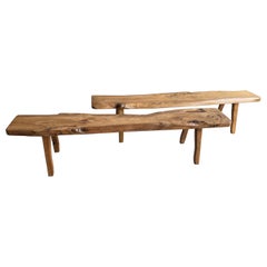 Live Edge Bench, France, 1970's