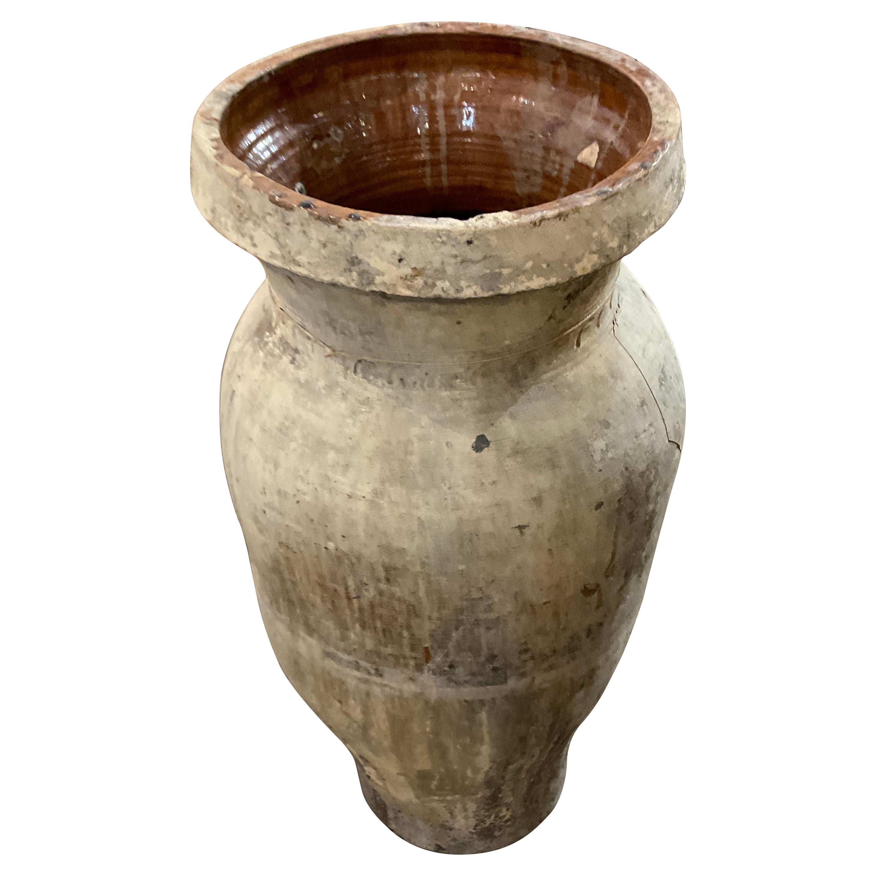 Vase espagnol en terre cuite du 19ème siècle
