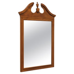 Late 20th Century Cherry Chippendale Style Wall Mirror