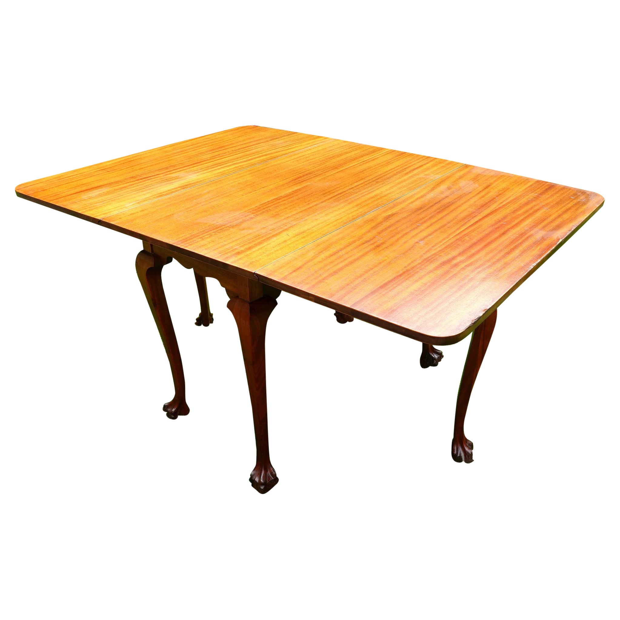 Chippendale Six Leg Claw and Ball Drop-Leaf Dining Table