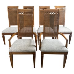 Set of 6 Thomasville Bellini Collection Cane Back Dining Chairs