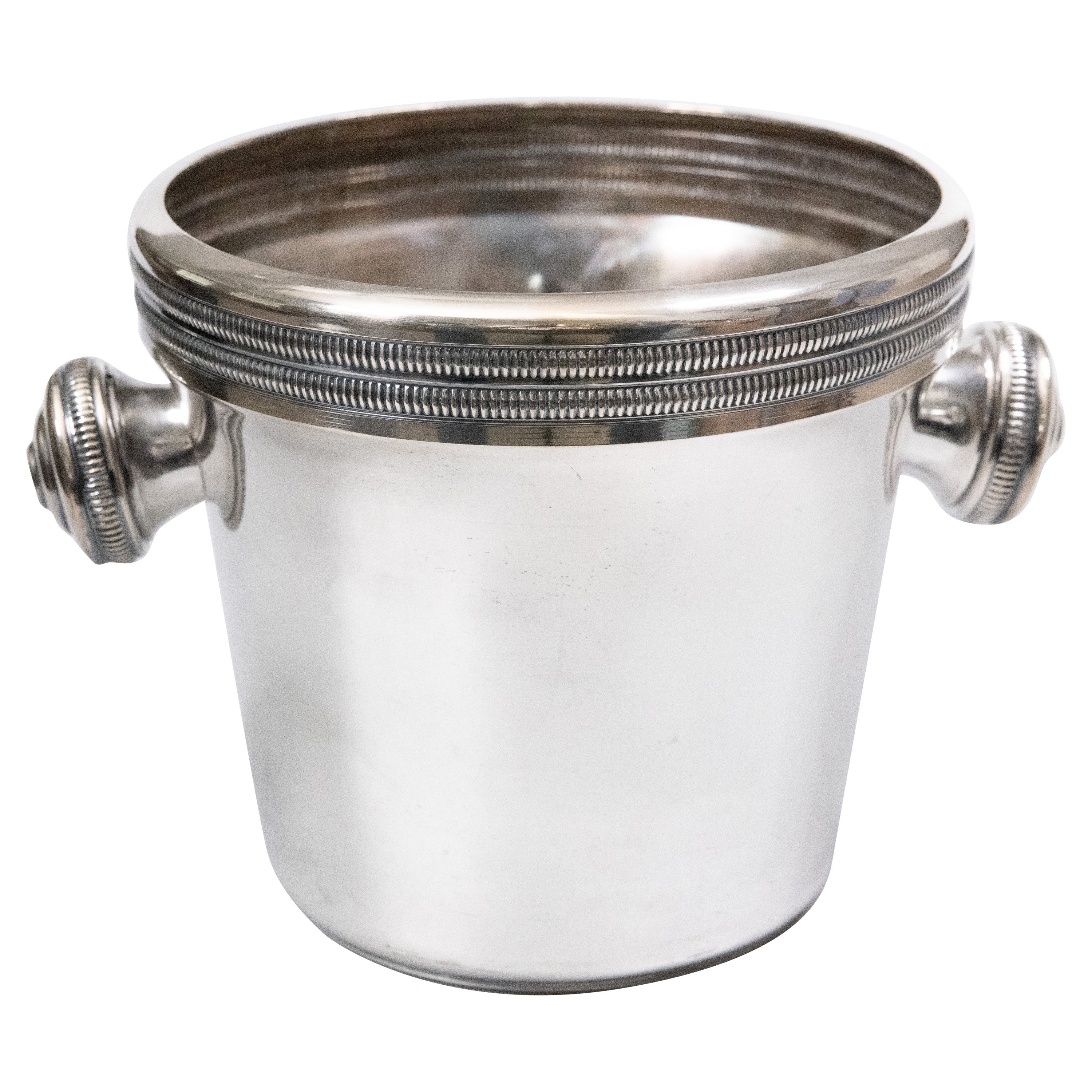 Art Deco French Silver Plate Champagne Ice Bucket Wine Cooler