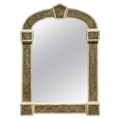 Specchio ad arco in pietra tessellata vintage Regency