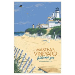 Affiche « Martha's Vineyard » des Dents de mer (Martha's Vineyard), non encadrée, 2021