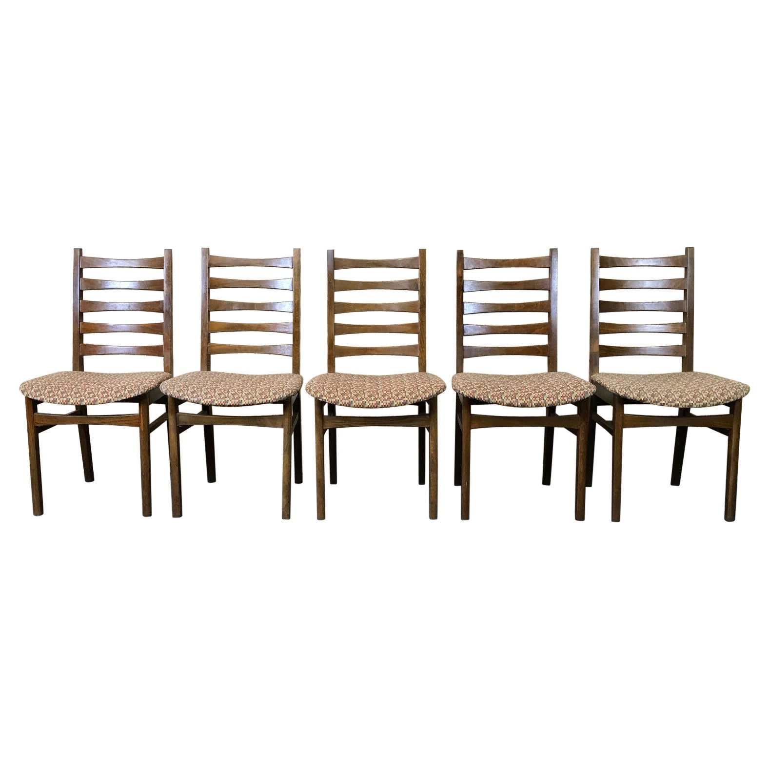 5x 60s 70s Chairs Dining Chair Danish Design 60s