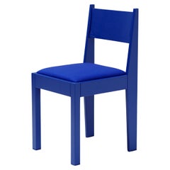 Chaise Art Déco contemporaine, édition spéciale, bleu Yves Klein, personnalisable