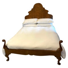 Antique Quality Burr Walnut Double Bed