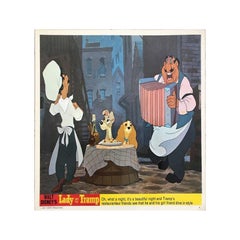 Vintage Lady and the Tramp, Unframed Poster 1970s R, #8 of a Set of 8