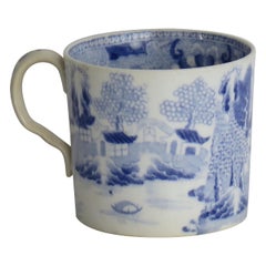 Early S & J Rathbone Porcelain Coffee Can Broseley Pattern, circa 1805