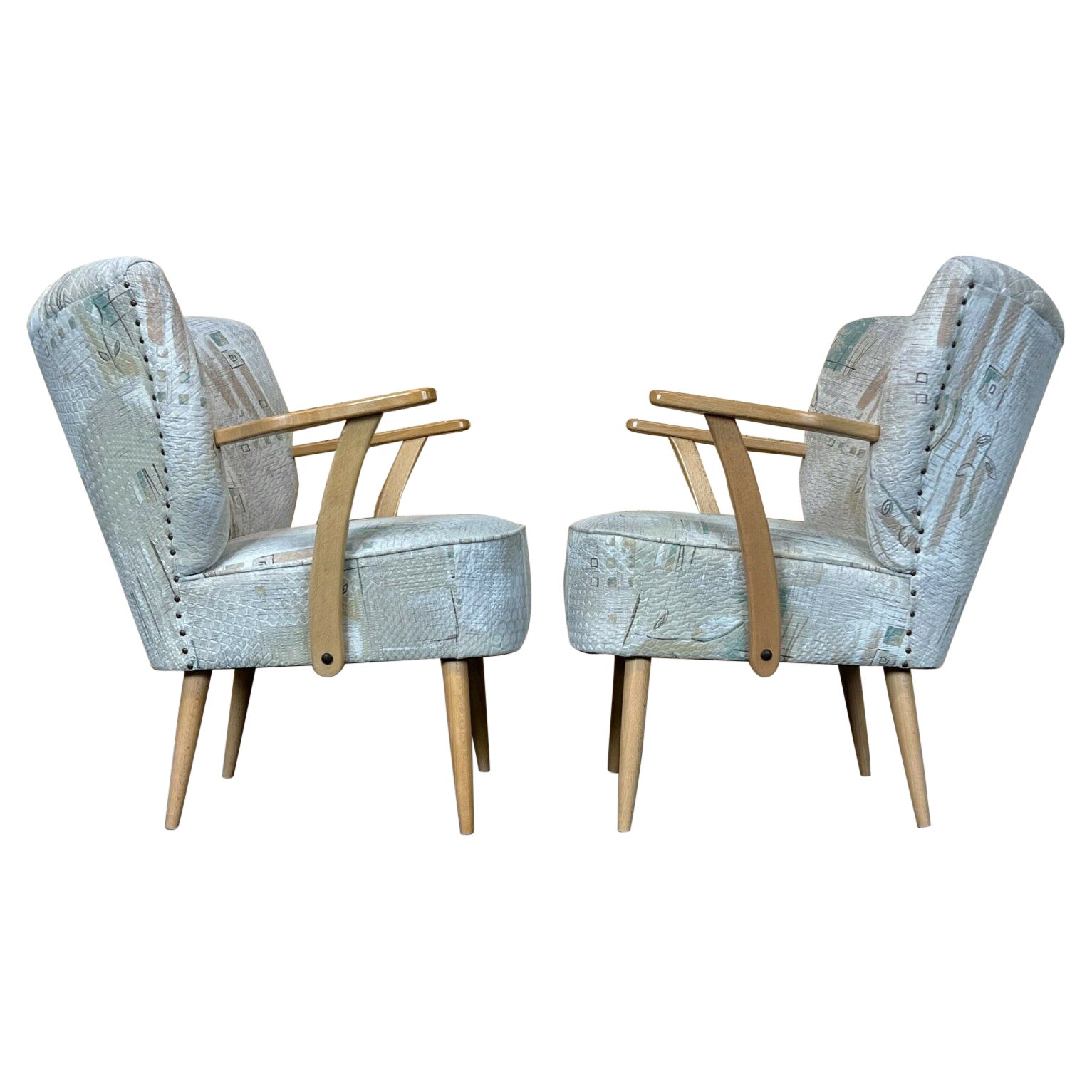 2x 60er Jahre 50er Jahre Cocktail-Sessel Easy Chair Mid Century Design  im Angebot