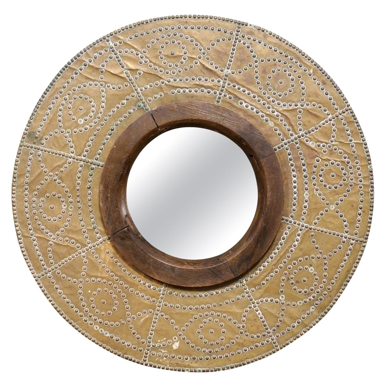 Spanischer Kupferbrenner mit Spiegel aus dem 19. Jahrhundert