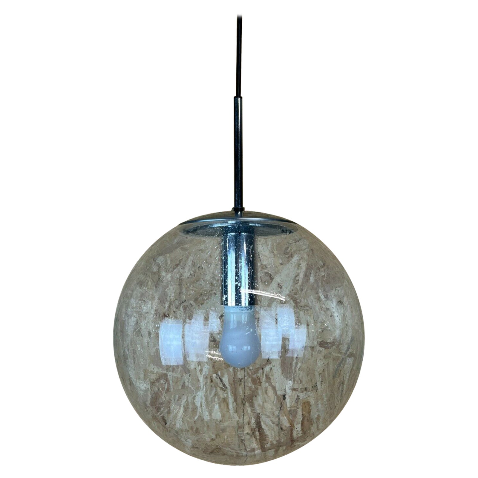 Plafonnier XL des années 60 et 70 Lampe de plafond Limburg Spherical Lamp Ball Design