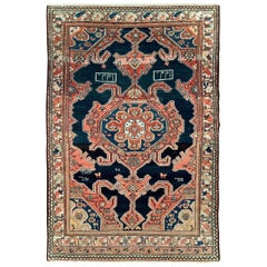 Antique Early 20th Century Handmade Persian Malayer Accent Rug