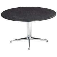 Tavolino da caffè "La Fonda" in ardesia nera e cromo di Eames for Herman Miller