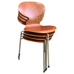 Vintage Set of 4 Iconic Arne Jacobsen 3101 Chairs from 1953 in Teak