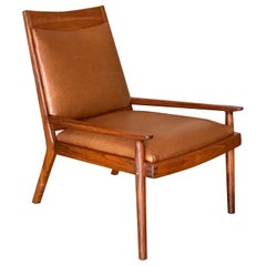 American Studio Craft Design Leather Lounge Chair 