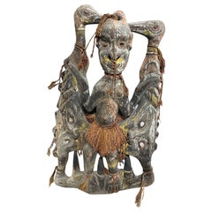 Sepik River Tribe Papua New Guinea Oceanic Primitive Wood Totem Spirit Figure