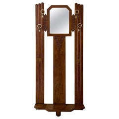 Art Decò Coat Rack Floor Stand with Umbrella Holder and Mirror