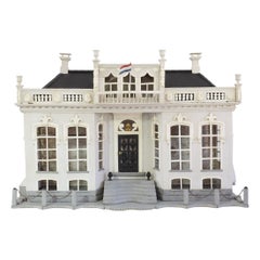 Dutch 19th Century Folk Art Architectural Miniature Mansion Pigeon / Birdcage