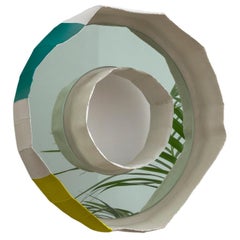 Ring Nova, Contemporary Artisan Multi-Colour Flush Mounted Ceramic Mirror Sconce