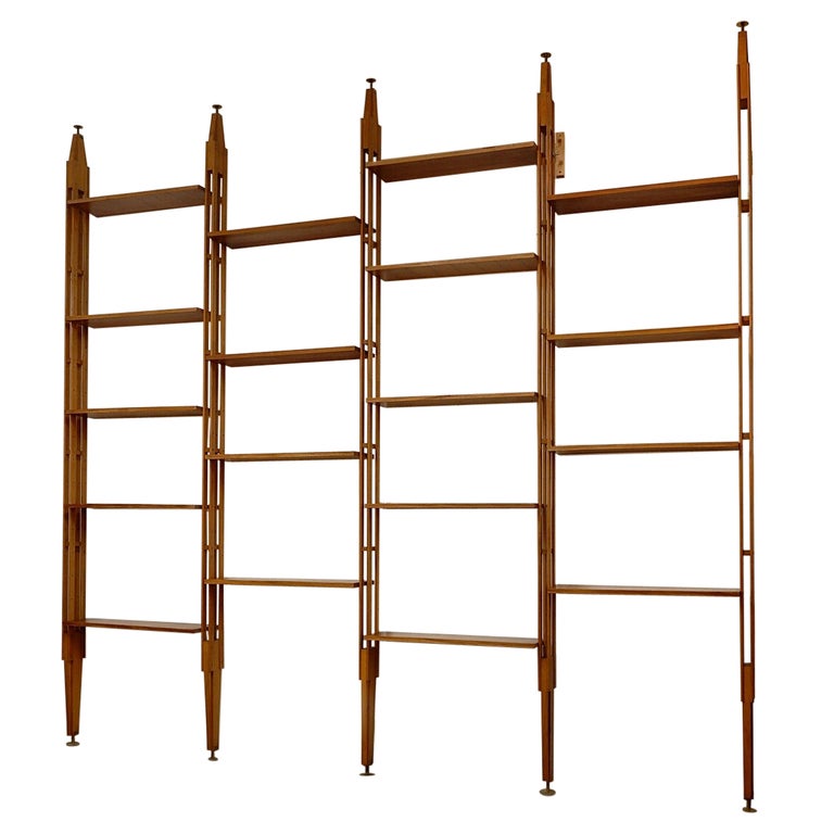 MidCentury Modern FloortoCeiling Shelf or Room Divider, Italy, 1960s