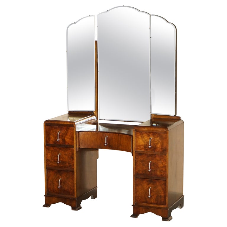 1920s Vanity With Mirror, 1920s Vanity Dresser With Mirror