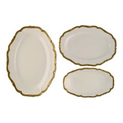 KPM, Berlin, Three Royal Ivory Serving Dishes in Cream-Colored Porcelain