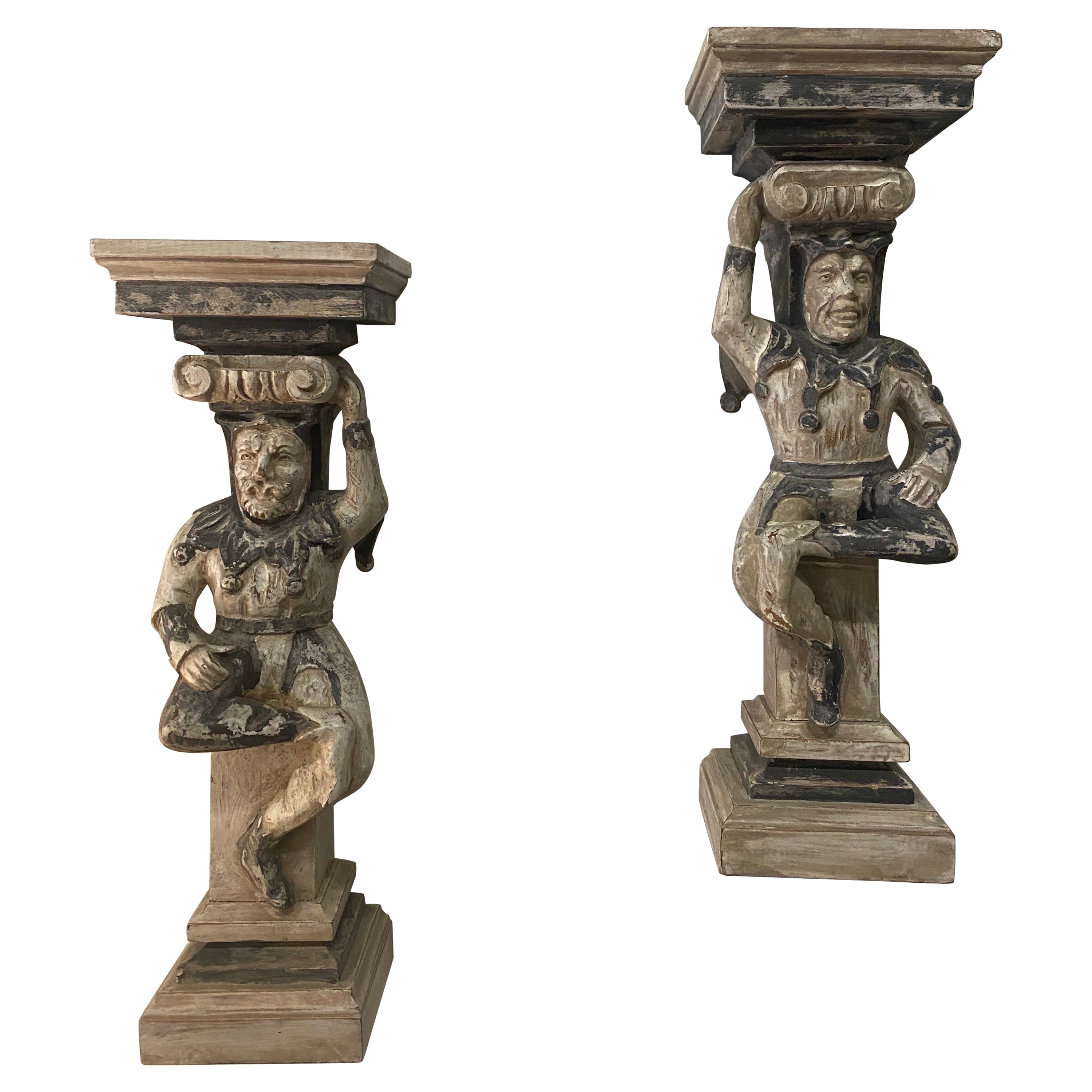 Pair of Large Shabby Chic FarmHouse Corbels or Wall Sconces For Sale