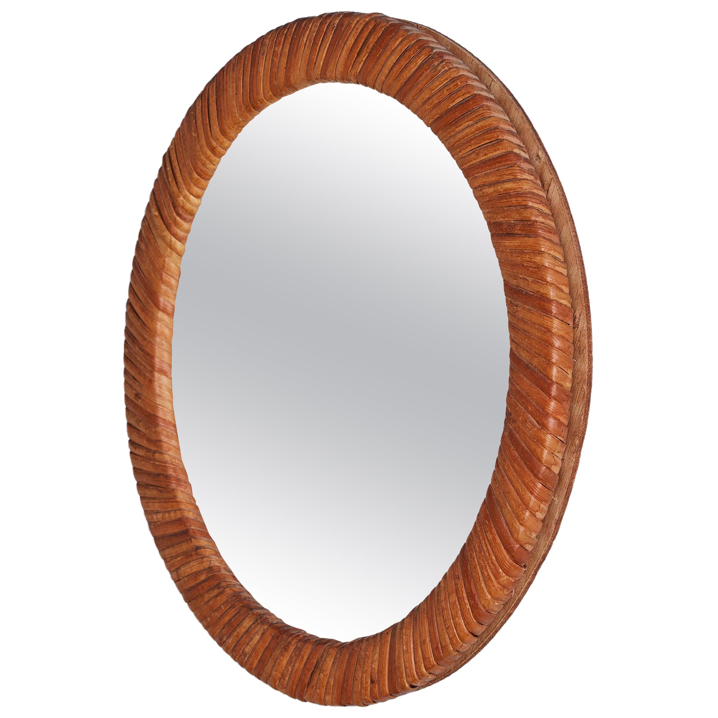 Vintage Rattan Mirror at 1stDibs