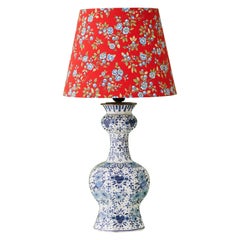 Vintage Ceramic Table Lamp with Customized Shade, Netherlands, 19th Century