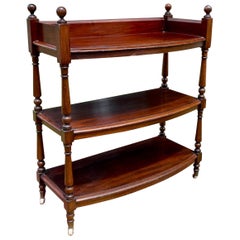 English Regency Style Mahogany Three Tier Dessert Buffet