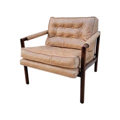 Mid-Century Modern Harvey Probber Style Walnut Frame Armchair
