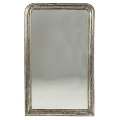 Large 19th Century  Louis Philippe Silver Mirror