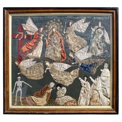 Early 19th Appliqué Collage Sir Percival Radcliffe 3rd Baronet of Rudding Park