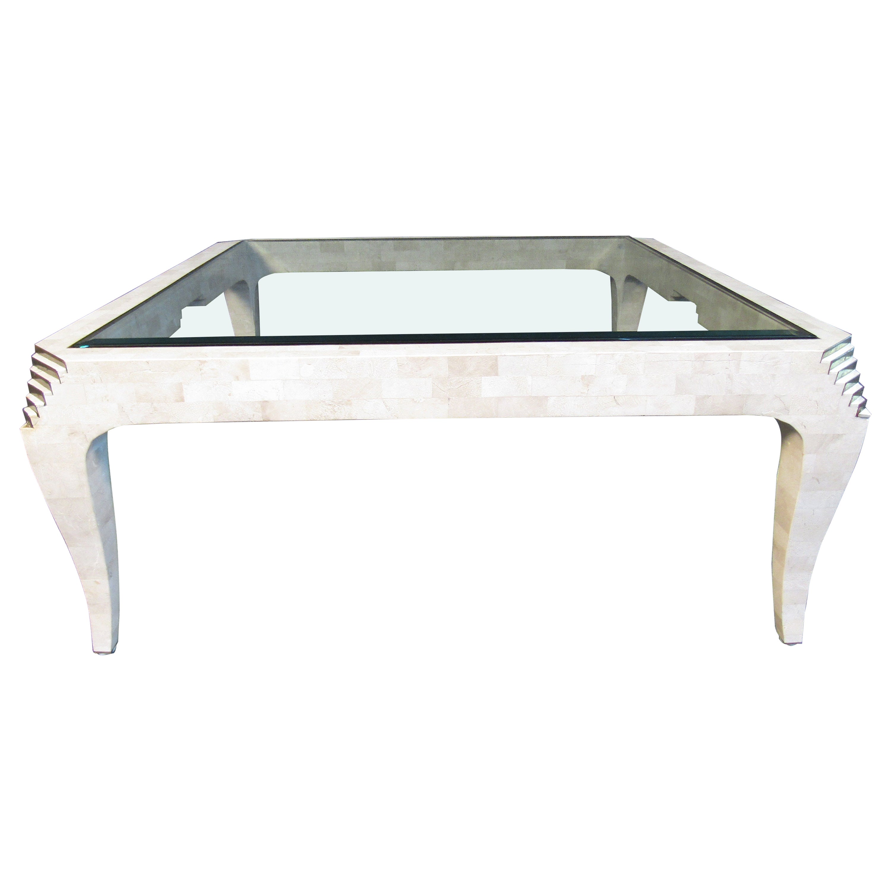 Stone and Glass Coffee Table at 1stDibs