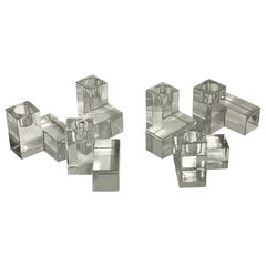 6 Baccarat Cubist Candleholders