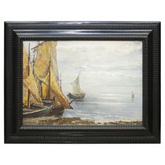 Oil Painting of Boats by Luigi Clara