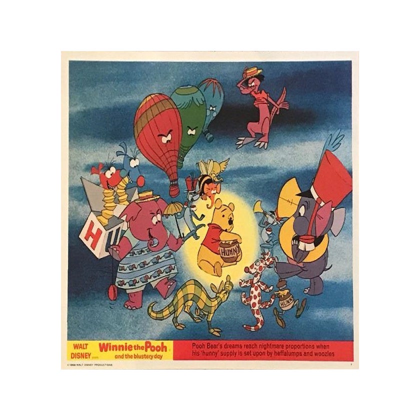 Winnie the Pooh and the Blustery Day, Unframed Poster 1968, #7 of a Set of 8 For Sale