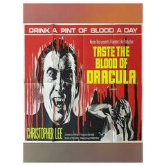 Vintage Taste The Blood of Dracula, Unframed Poster, 1970