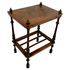 Antique Victorian Quality Burr Walnut Lamp Table