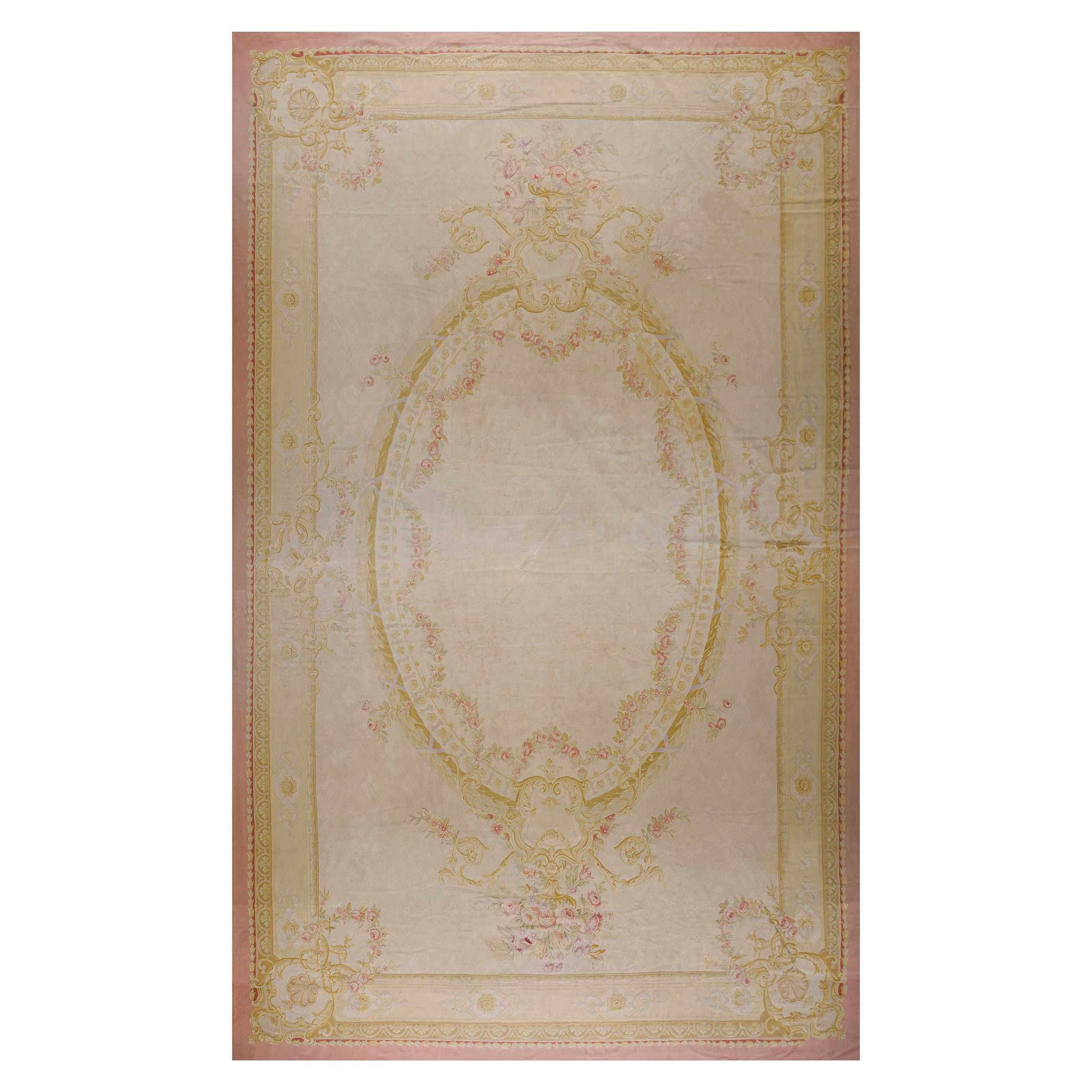 Early 20th Century French Aubusson Carpet ( 13' 6'' x 22' 6'' - 412 x 686 cm)