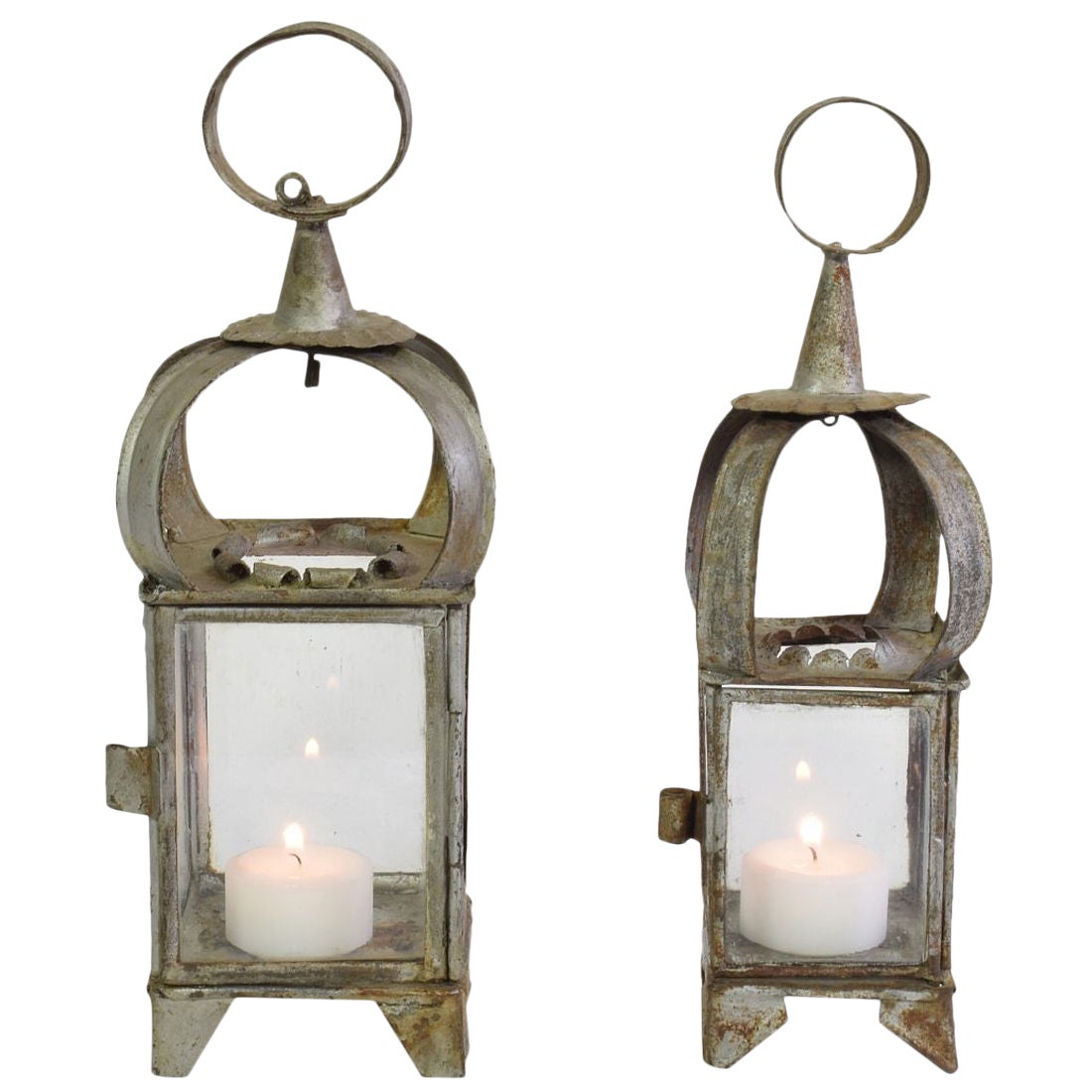 Pair of Italian, 19th Century Metal Lanterns